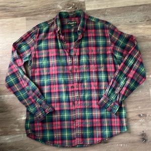 Vintage Eddie Bauer 100% sturdy cotton flannel, lightly worn, good condition